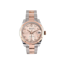 DateJust 31‘ MM Pink Gold & Steel Oyster Bracelet Computer Diamonds Dial