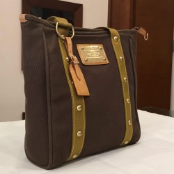 Louis Vuitton Brown Antigua Cabas MM Tote Bag