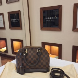 Louis Vuitton Alma BB in Damier Ebene canvas