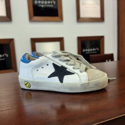 Golden goose kids superstar sneakers in white leather